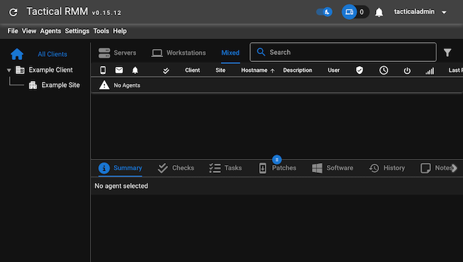 Tactical RMM dashboard